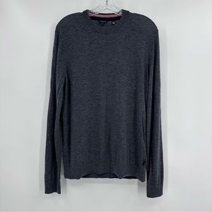 Ted Baker London Wool Cashmere Crewneck Sweater Gray Size XL